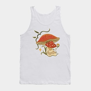 Mushroom Vintage Flower Nature Tank Top